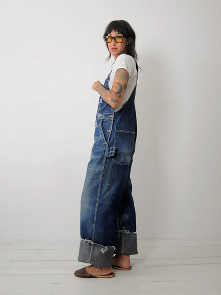 1940's Pay Day Square Bak Overalls