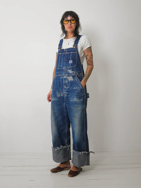 1940's Pay Day Square Bak Overalls