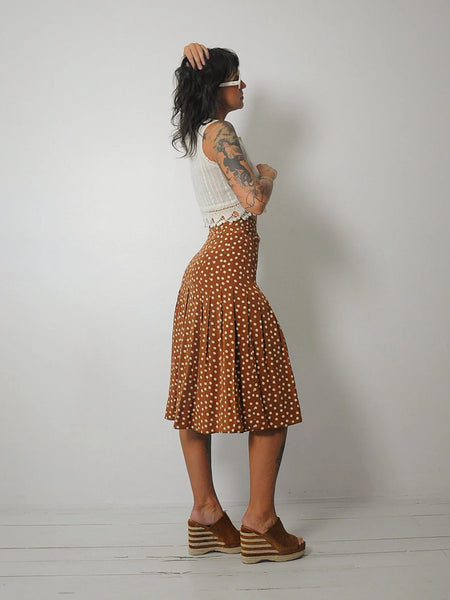 1940's Polka Dot Silk Skirt