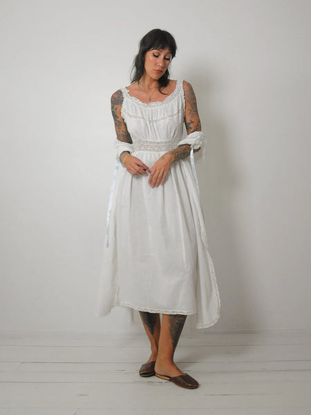 1960's Lace Peignoir Slip Set