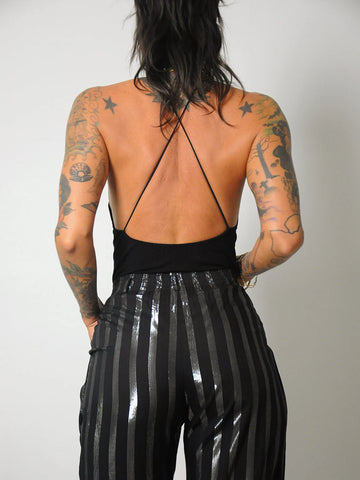 1980's Silver Pinstriped Trouser