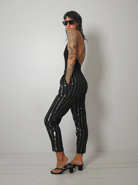 1980's Silver Pinstriped Trouser
