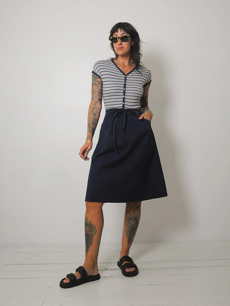 1980's Stripe Pocket Dress