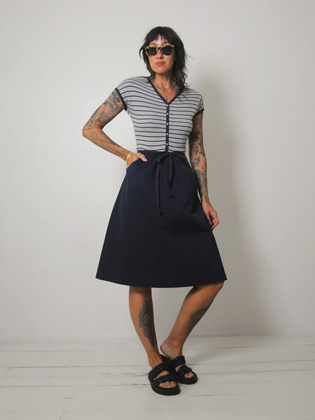 1980's Stripe Pocket Dress