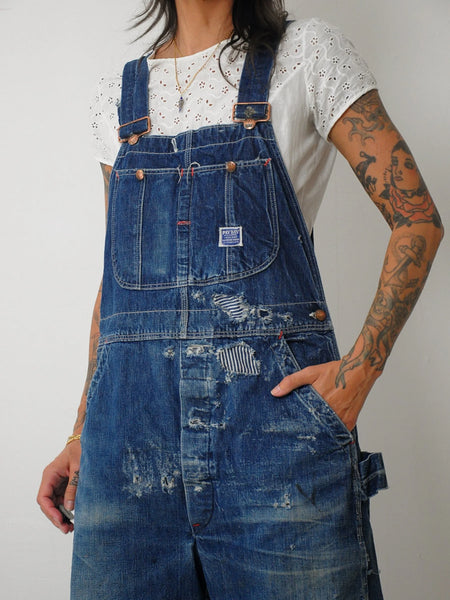 1940's Pay Day Square Bak Overalls