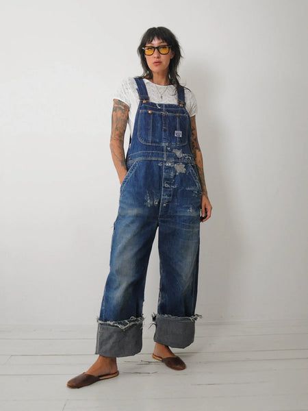 1940's Pay Day Square Bak Overalls