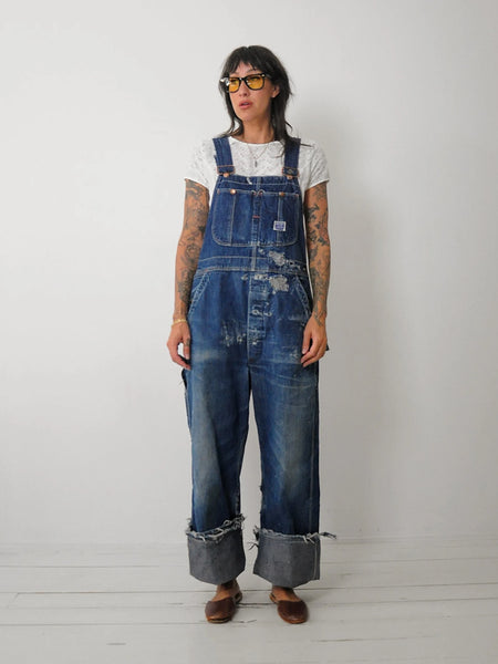 1940's Pay Day Square Bak Overalls