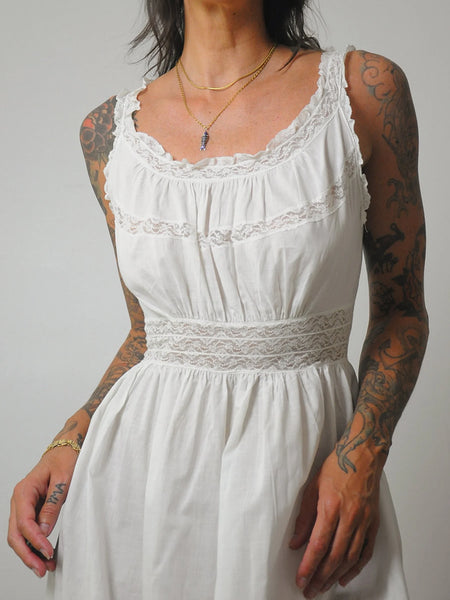 1960's Lace Peignoir Slip Set