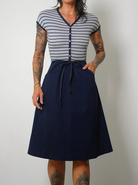 1980's Stripe Pocket Dress
