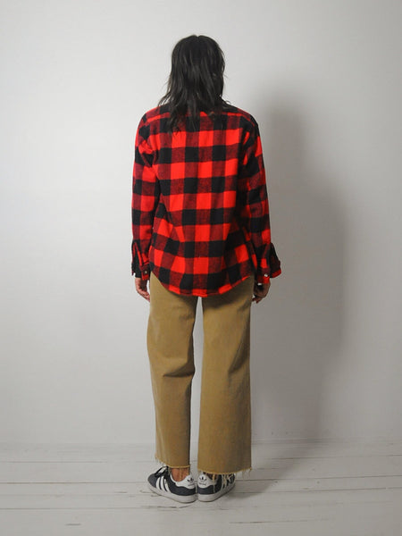 1990's Red Buffalo Plaid Flannel