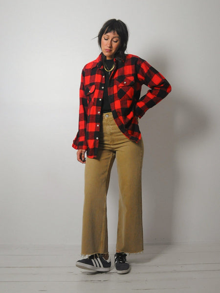 1990's Red Buffalo Plaid Flannel