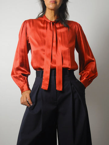 1970's Yves Saint Laurent Silk Blouse