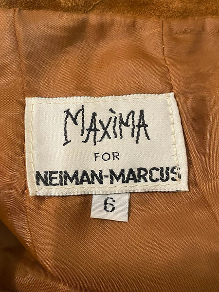 1980's Maxima Fringe Suede Skirt