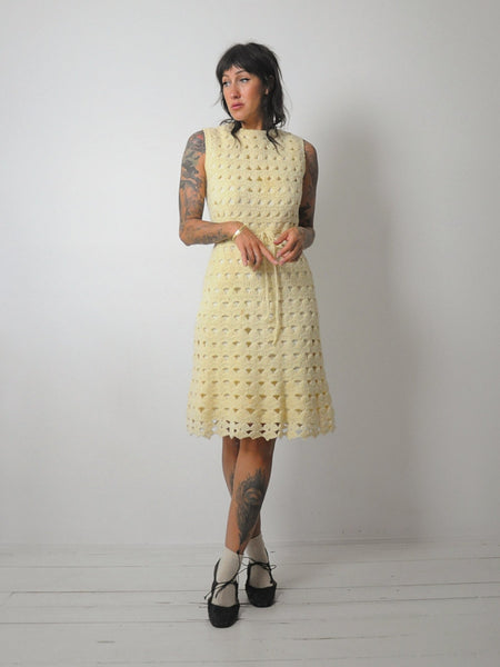 1960's Cream Crochet Dress