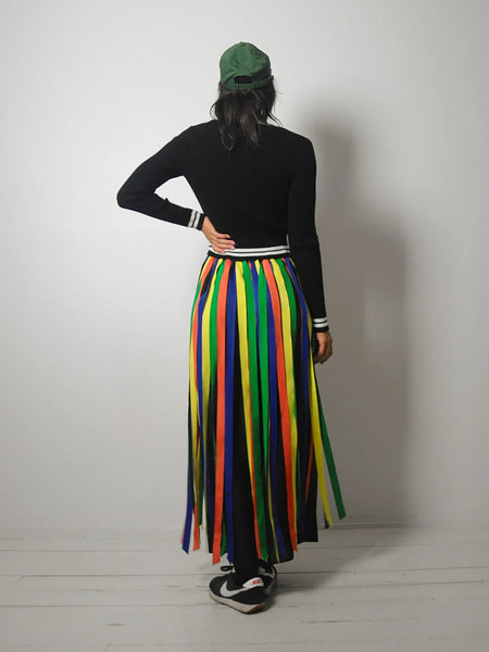 1970's Rare Carwash Ribbon Skirt