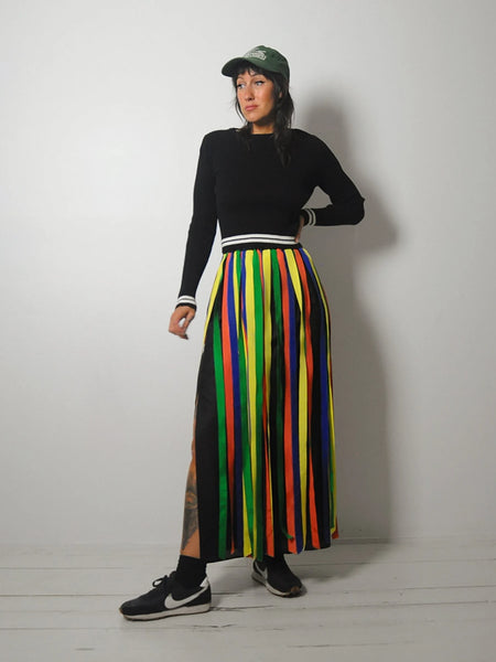 1970's Rare Carwash Ribbon Skirt