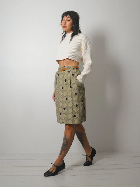 1980's Christian Dior Pocket Skirt