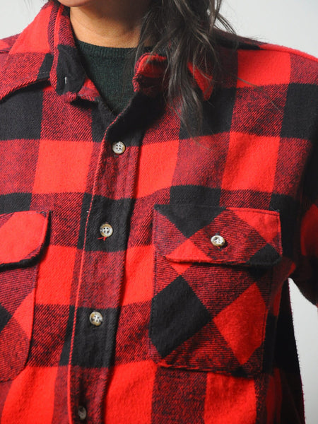 1990's Red Buffalo Plaid Flannel