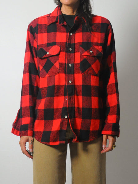 1990's Red Buffalo Plaid Flannel