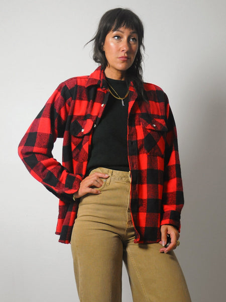 1990's Red Buffalo Plaid Flannel