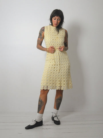 1960's Cream Crochet Dress