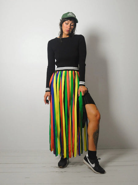 1970's Rare Carwash Ribbon Skirt