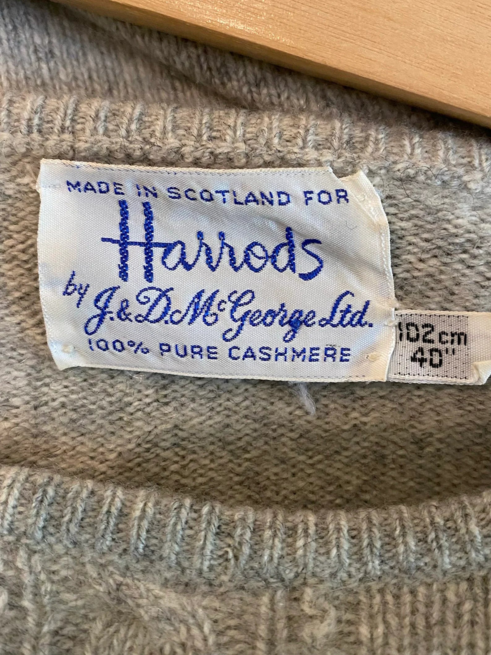 1960's Harrods Cashmere Sweater