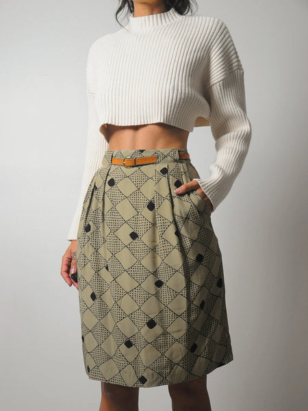 1980's Christian Dior Pocket Skirt