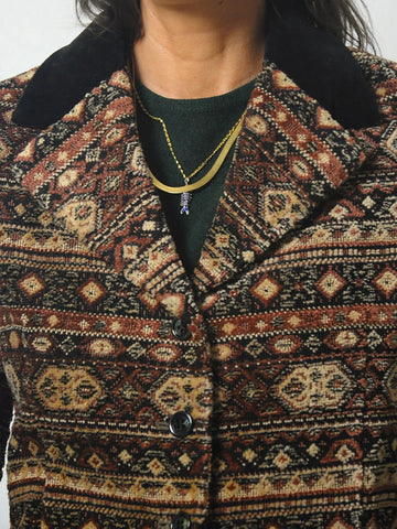 1970s Anne Klein Tapestry Blazer