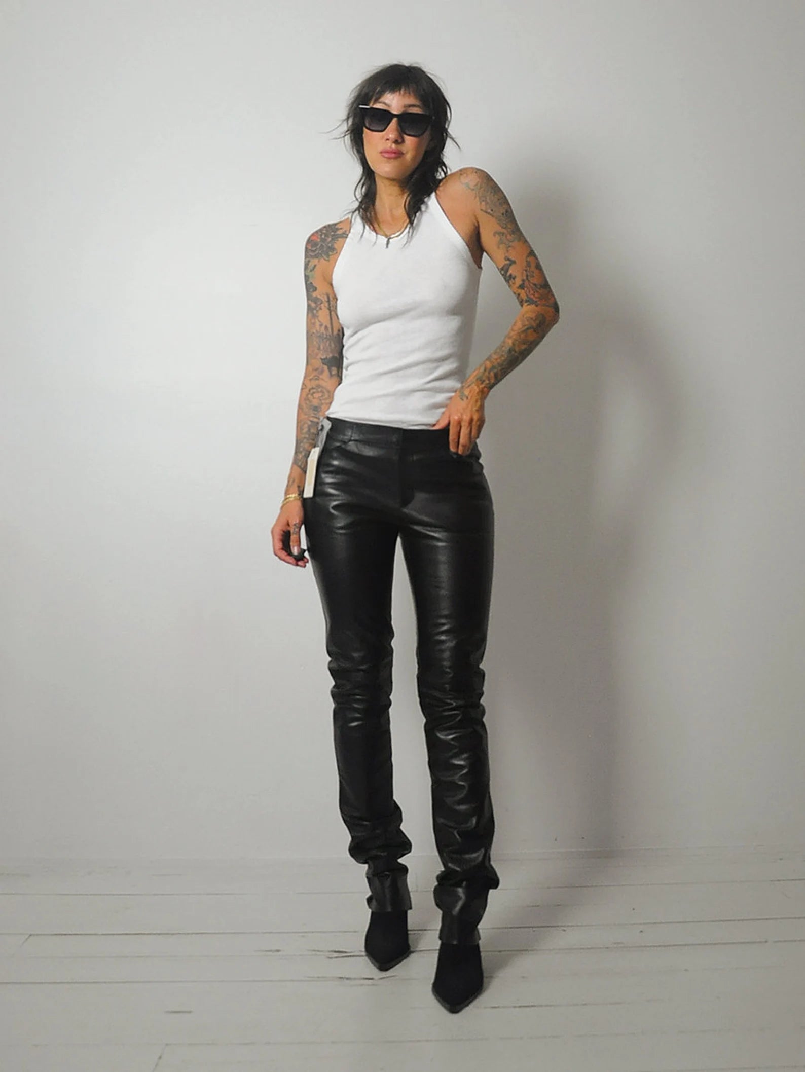 パンツ 1990s pig leather buggy pants vintage 1990s pig leather buggy pants vintage