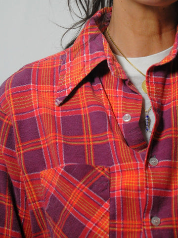 1980's Soft Tartan Plaid Flannel
