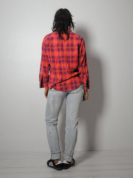 1980's Soft Tartan Plaid Flannel
