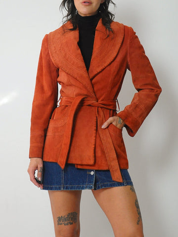 1970's Terracotta Suede Jacket
