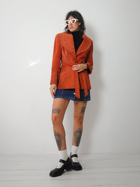 1970's Terracotta Suede Jacket