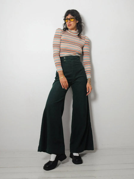 1970's Emerald Corduroy Flares