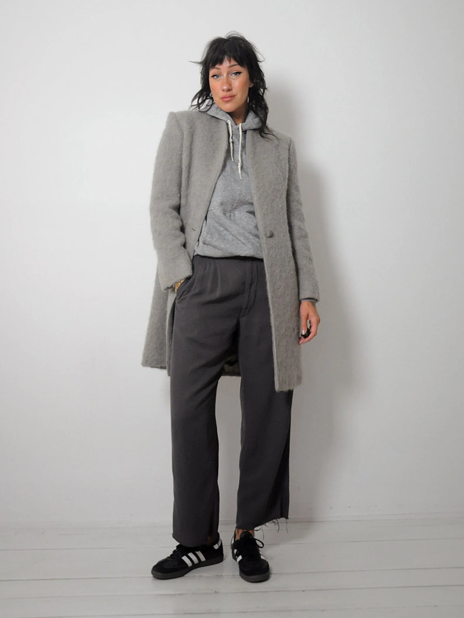 1980's Stone Structured Mohair Coat