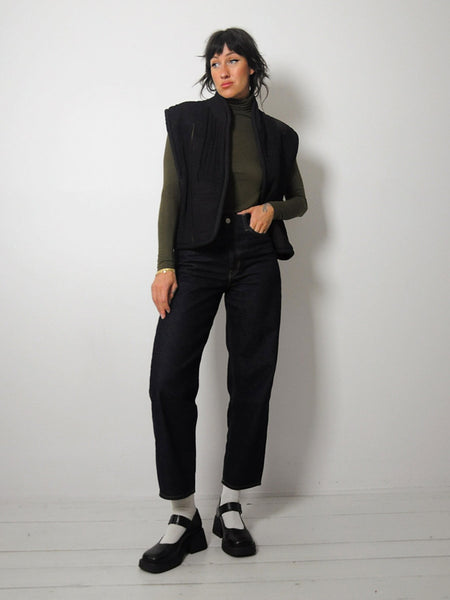 90's Patchwork Quilted Silk Vest