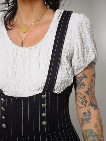 1990's Suspender Wide Leg Jumpsuit