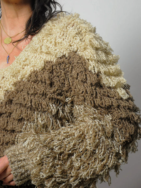 Loopknit Shaggy Chevron Sweater