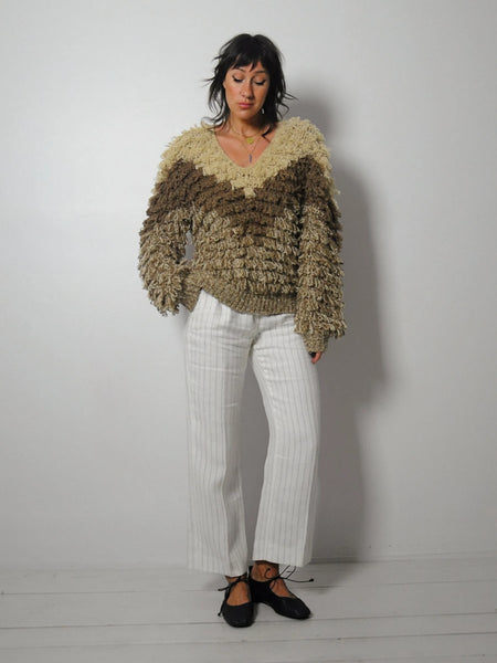 Loopknit Shaggy Chevron Sweater