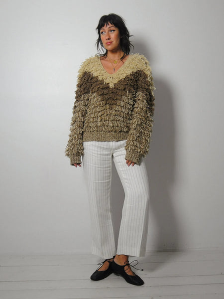 Loopknit Shaggy Chevron Sweater