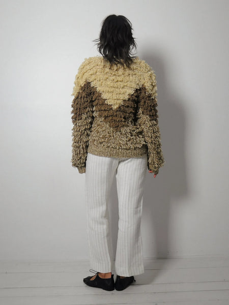 Loopknit Shaggy Chevron Sweater
