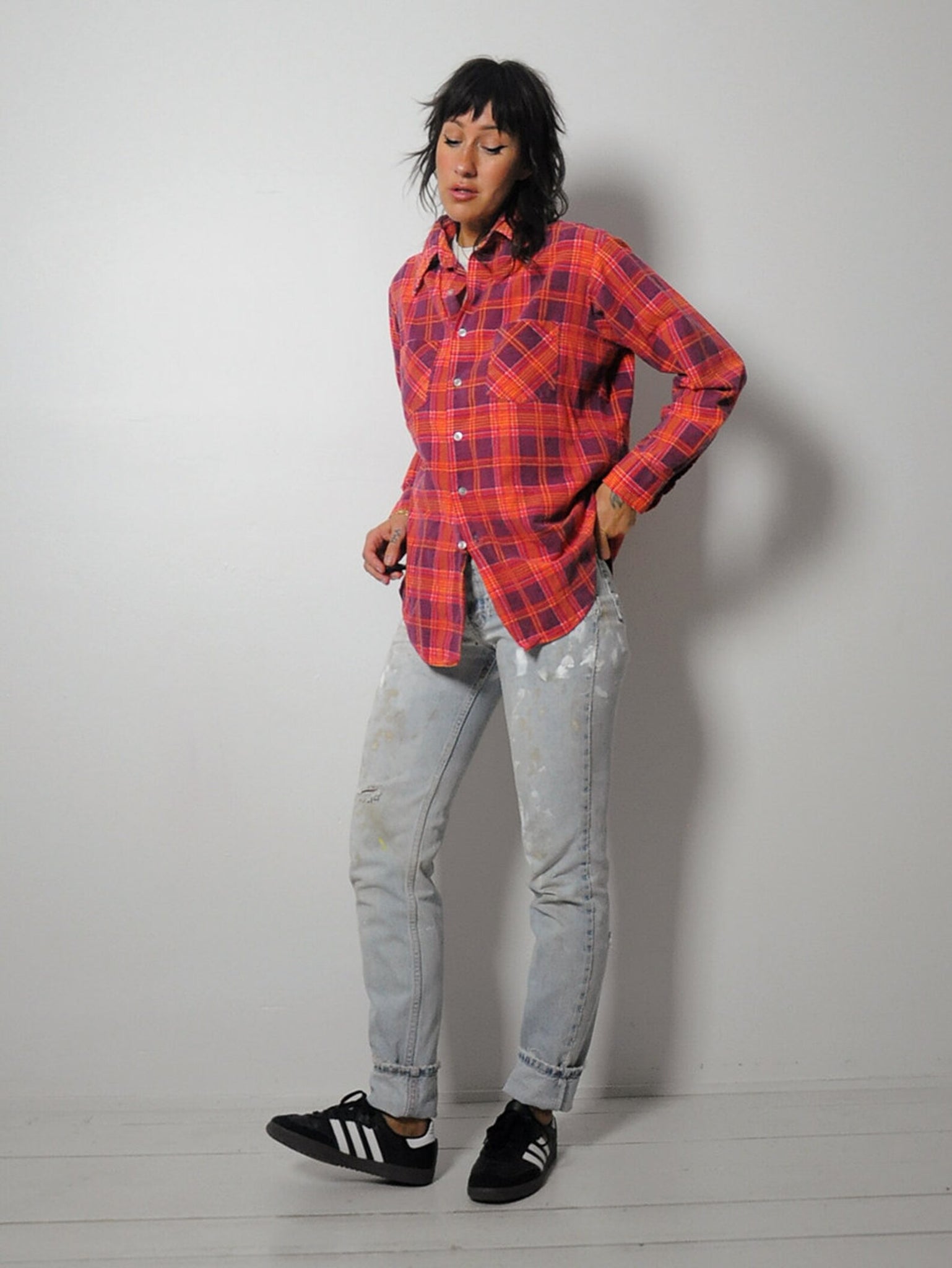 1980's Soft Tartan Plaid Flannel