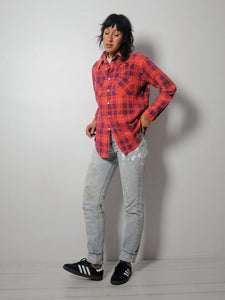 1980's Soft Tartan Plaid Flannel