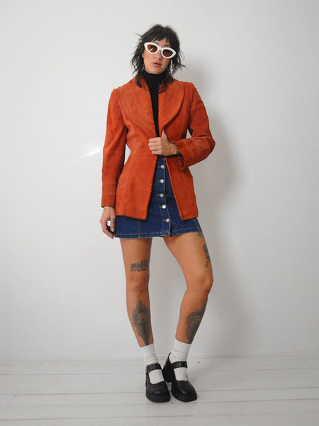 1970's Terracotta Suede Jacket