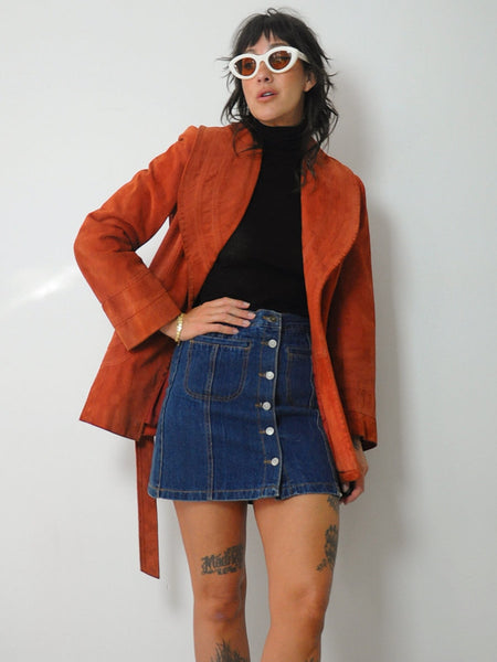 1970's Terracotta Suede Jacket