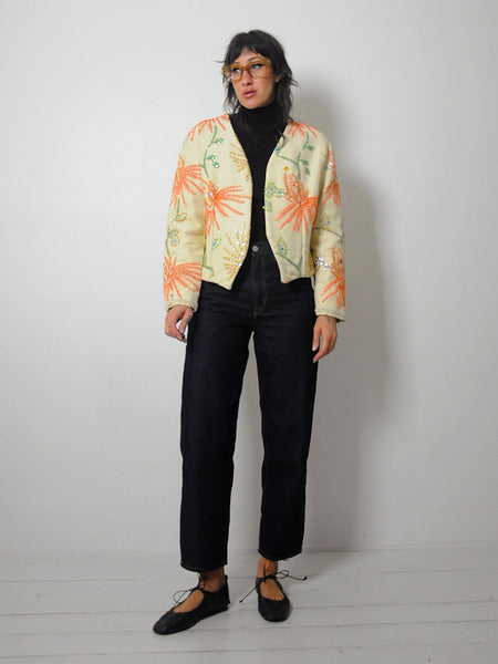 1960's Sequined Floral Jacket