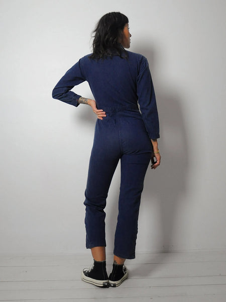 1950's Indigo Denim Zipper Jumpsuit