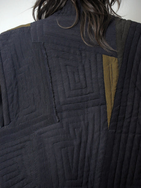 90's Patchwork Quilted Silk Vest