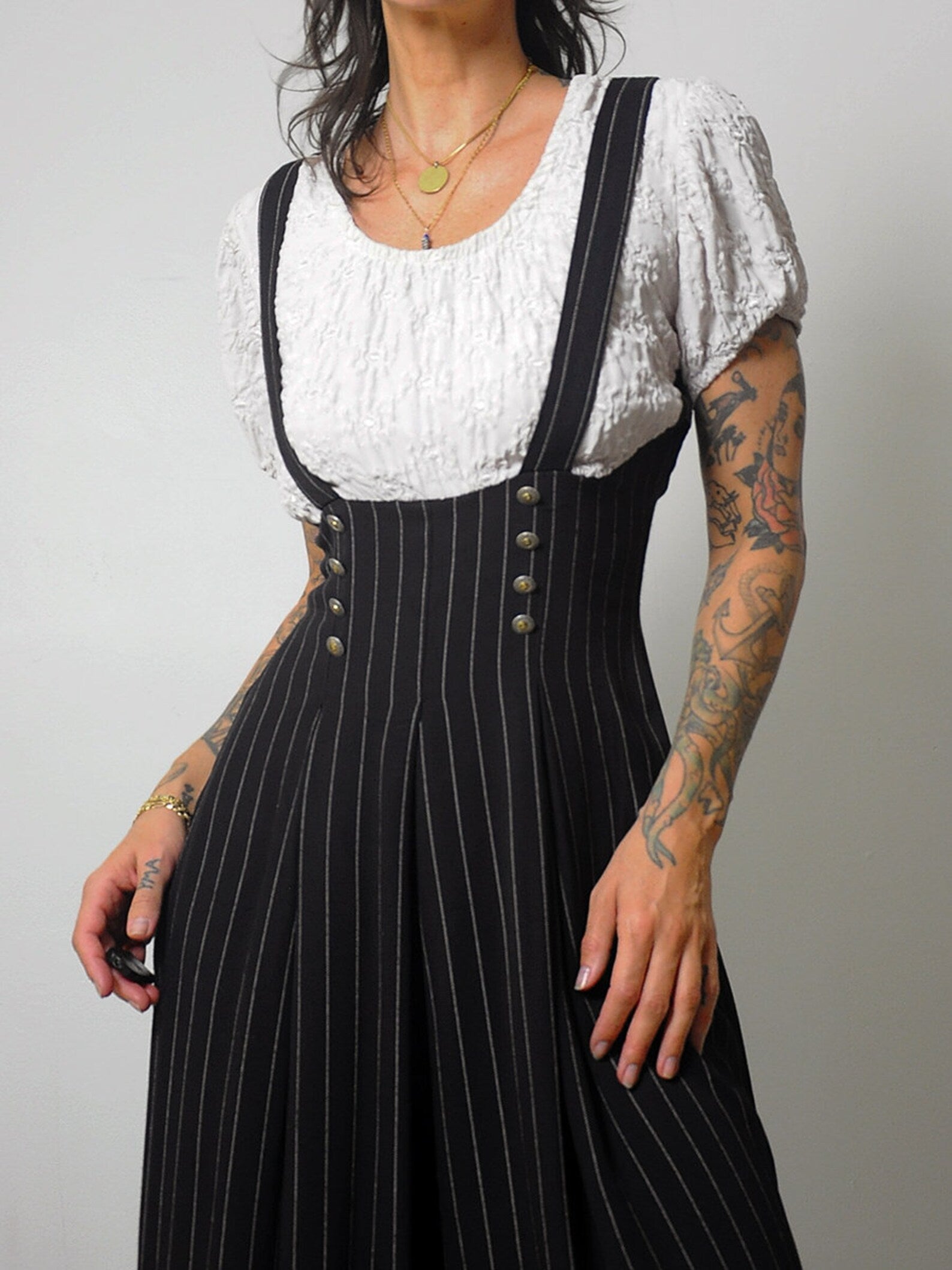 1990's Suspender Wide Leg Jumpsuit